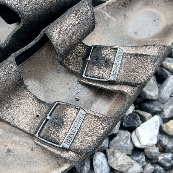 Birkenstock ArizonaVintage SparkleBirki Buckle SandalsSize 40 EU 9-9.5 W… - Picture 6 of 11